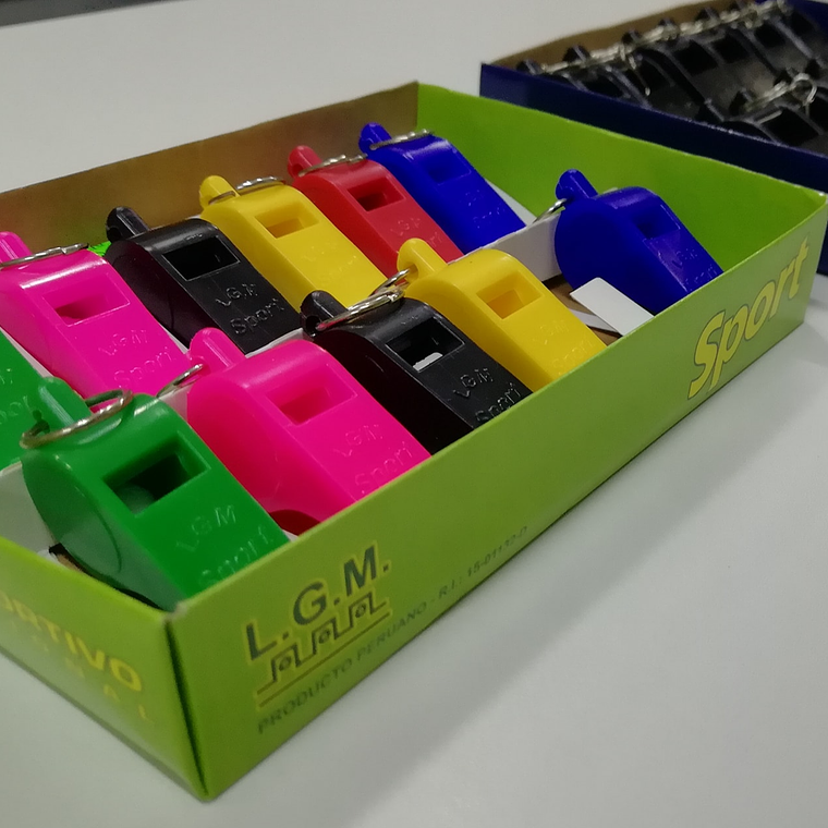 Silbato Escolar – Colores surtidos x Docena 1