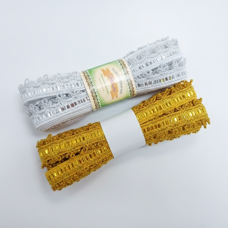 Greca Decorativa Importada | Dorado y Plateado  1