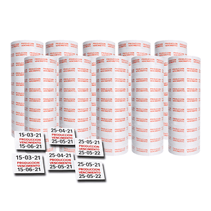 Caja de Stickers de Fecha de Vencimiento 