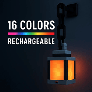 Lampara Minecraft Decorativa LED Multicolor 