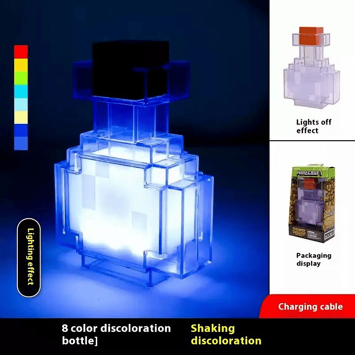 Lampara Minecraft Decorativa LED Multicolor  4