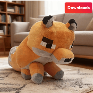 Peluche Zorro Minecraft 18cm