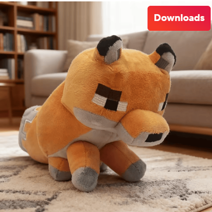 Peluche Zorro Minecraft 18cm 1