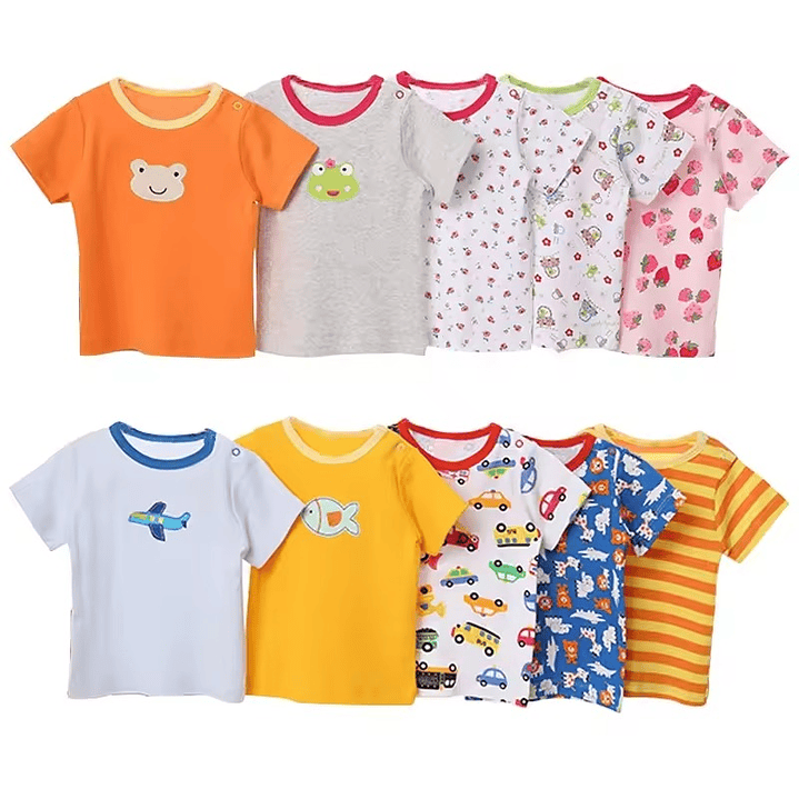Pack de 5 Camisetas de Manga Corta para Bebé 1