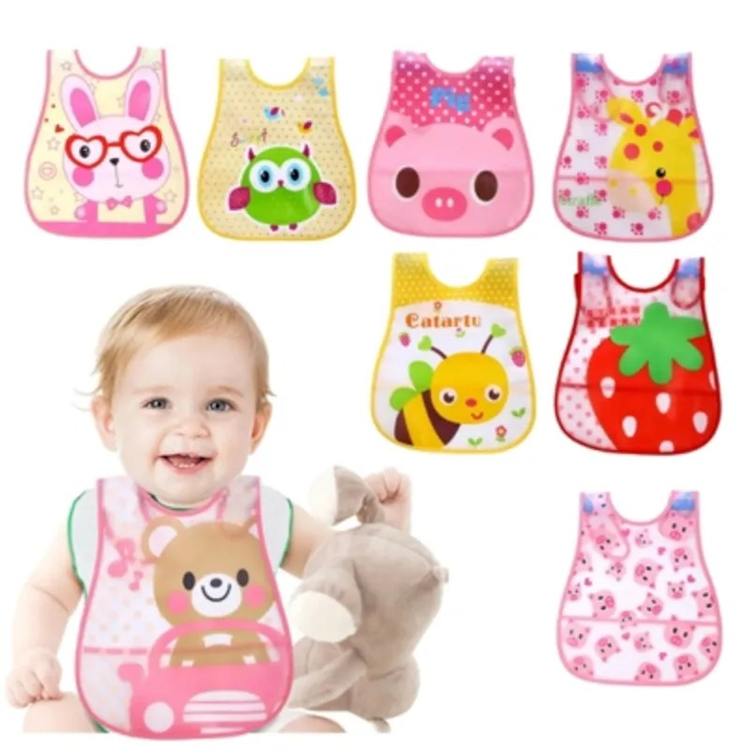 Pack de 3 Baberos Impermeables Ajustables para Niña 1