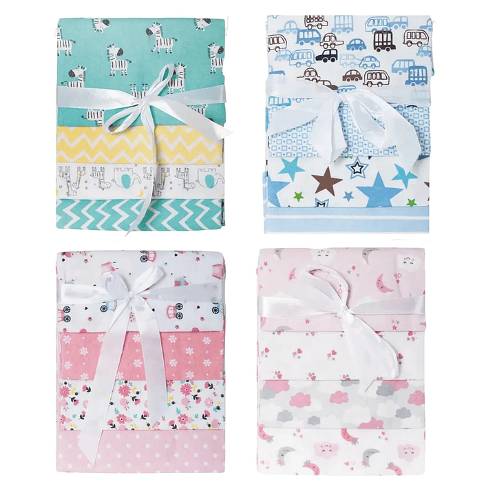 Set de 4 Tutos de Algodón Afranelado 2