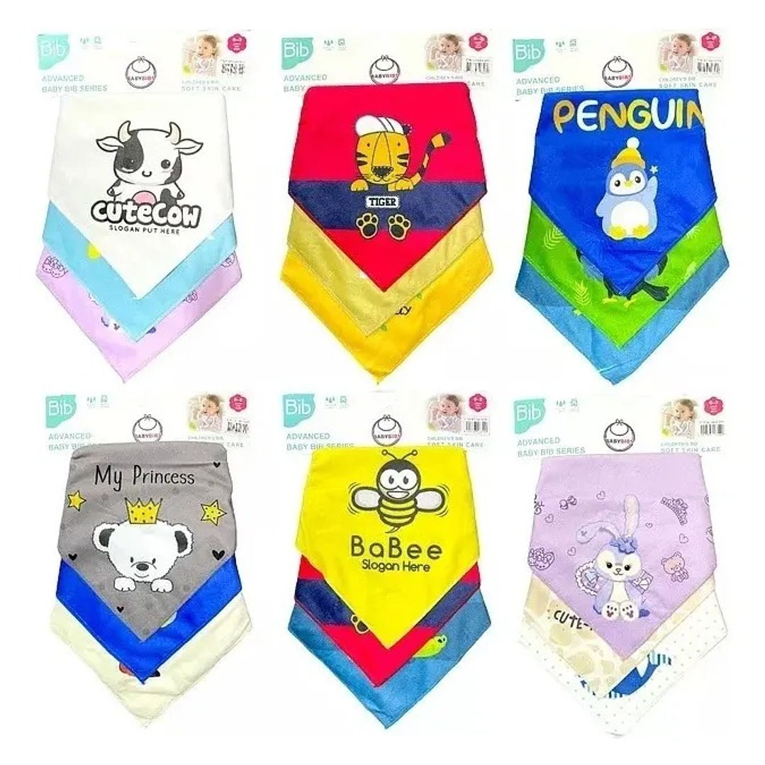 Pack de 3 Bandanas de Algodón para Bebé 1