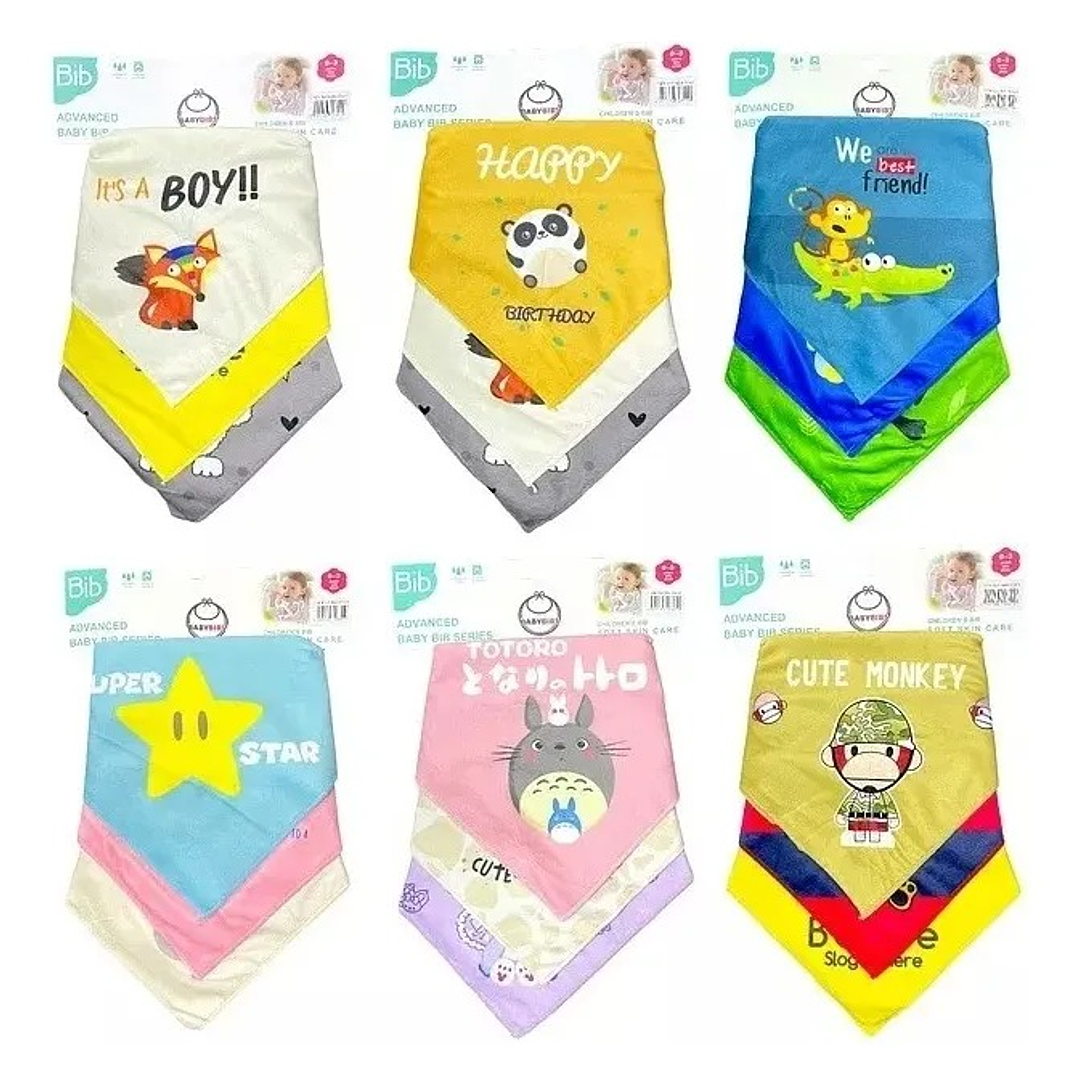 Pack de 3 Bandanas de Algodón para Bebé 3