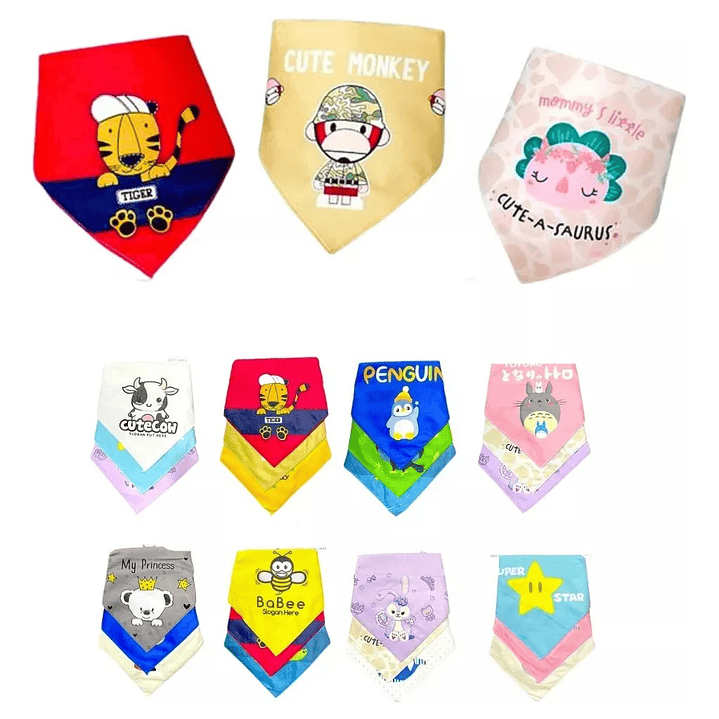 Pack de 3 Bandanas de Algodón para Bebé 5