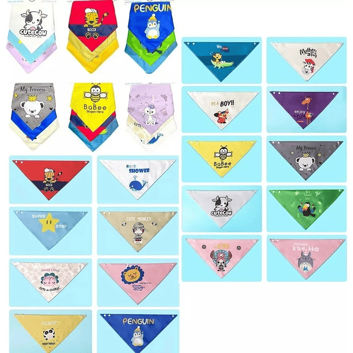 Pack de 3 Bandanas de Algodón para Bebé 6