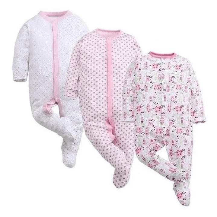 Pack 3 Enteritos de Algodón para Bebé 3