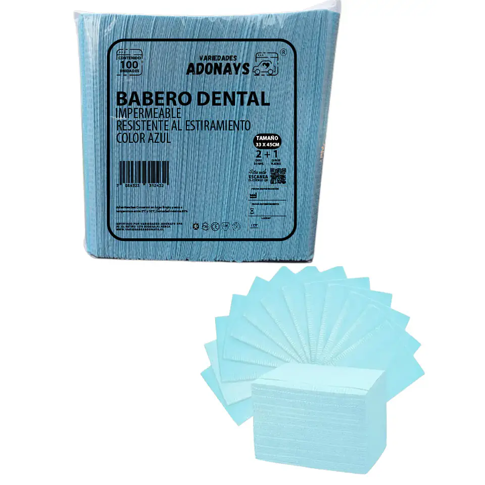 Campo de Trabajo, Servilleta, Pecheras Color Azul (Embalaje de 500 unidades) 2