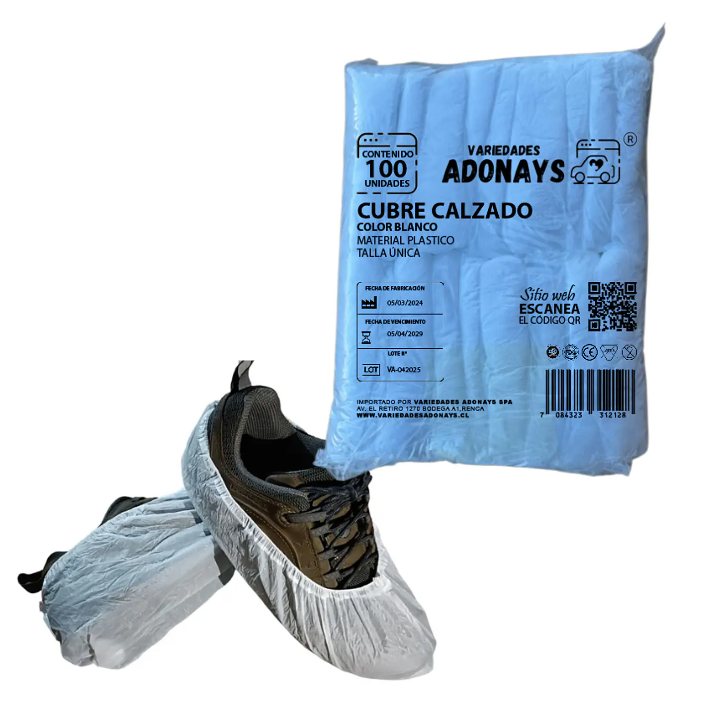 Cubre calzado Plastico Blanco Sin Antideslizante (1000unid) 1