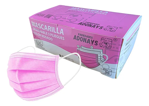 Mascarilla Color Rosado (Embalaje de 2000 unidades)