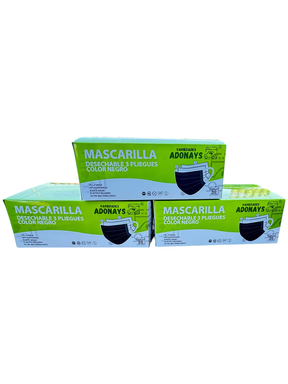 Mascarilla Color Negro (Embalaje de 2000 unidades) 5
