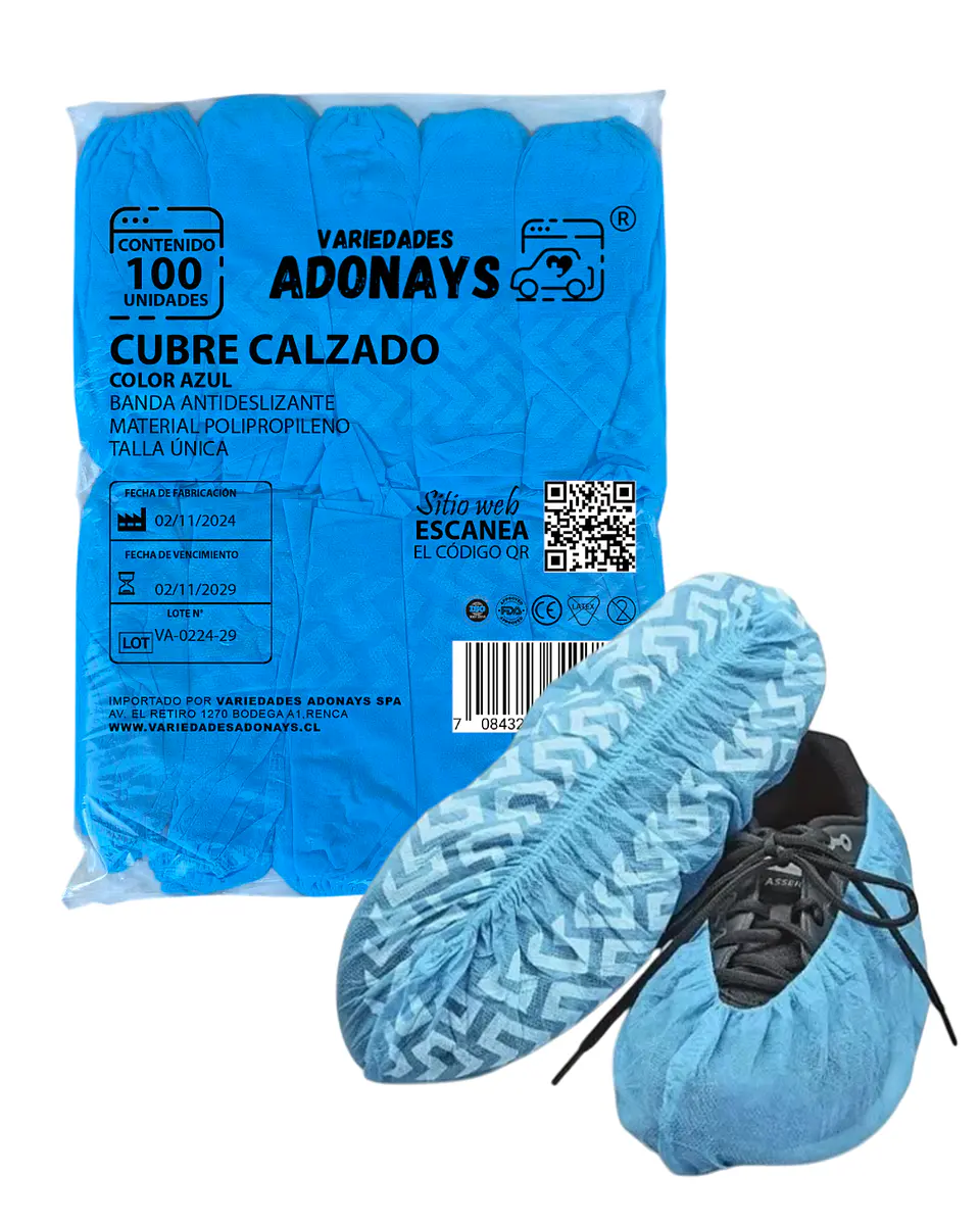 Cubre Calzado Con Antideslizante Azul (1000unid) 1