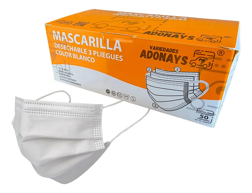 Mascarilla Color Blanco (Embalaje de 2000 unidades) 4