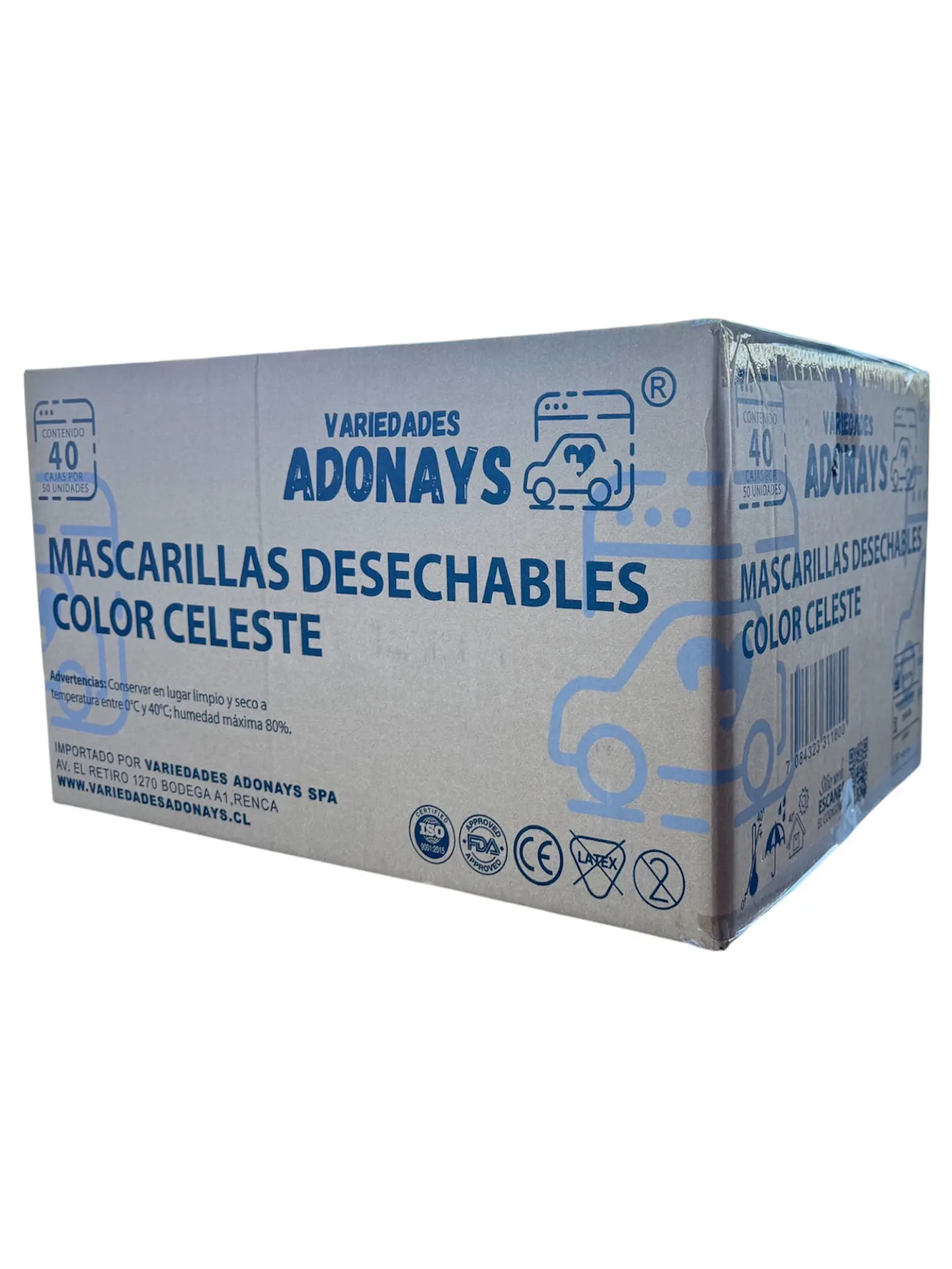 Mascarilla Color Azul (Embalaje de 2000 unidades) 2
