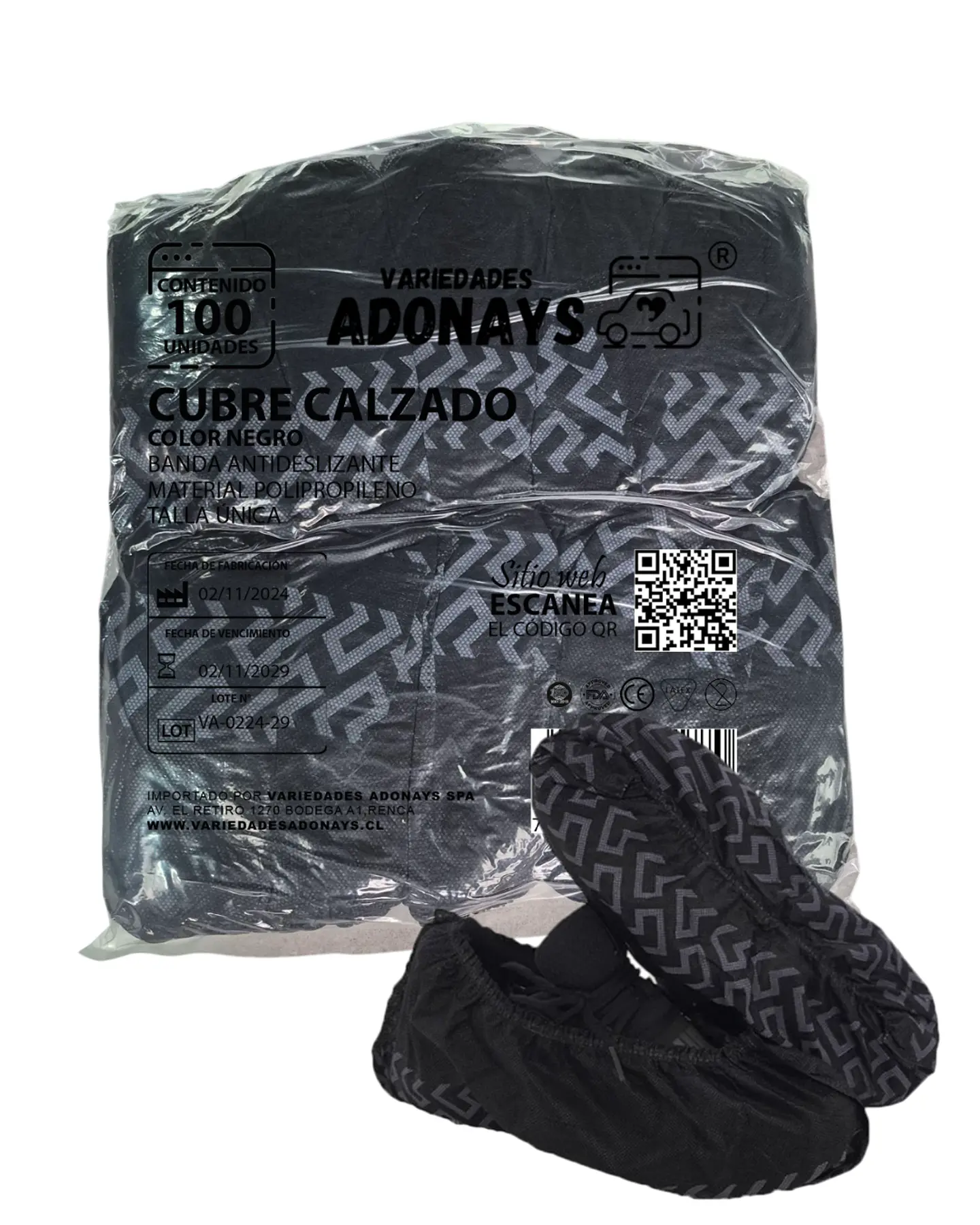 Cubre Calzado Con Antideslizante Negro (1000unid) 1