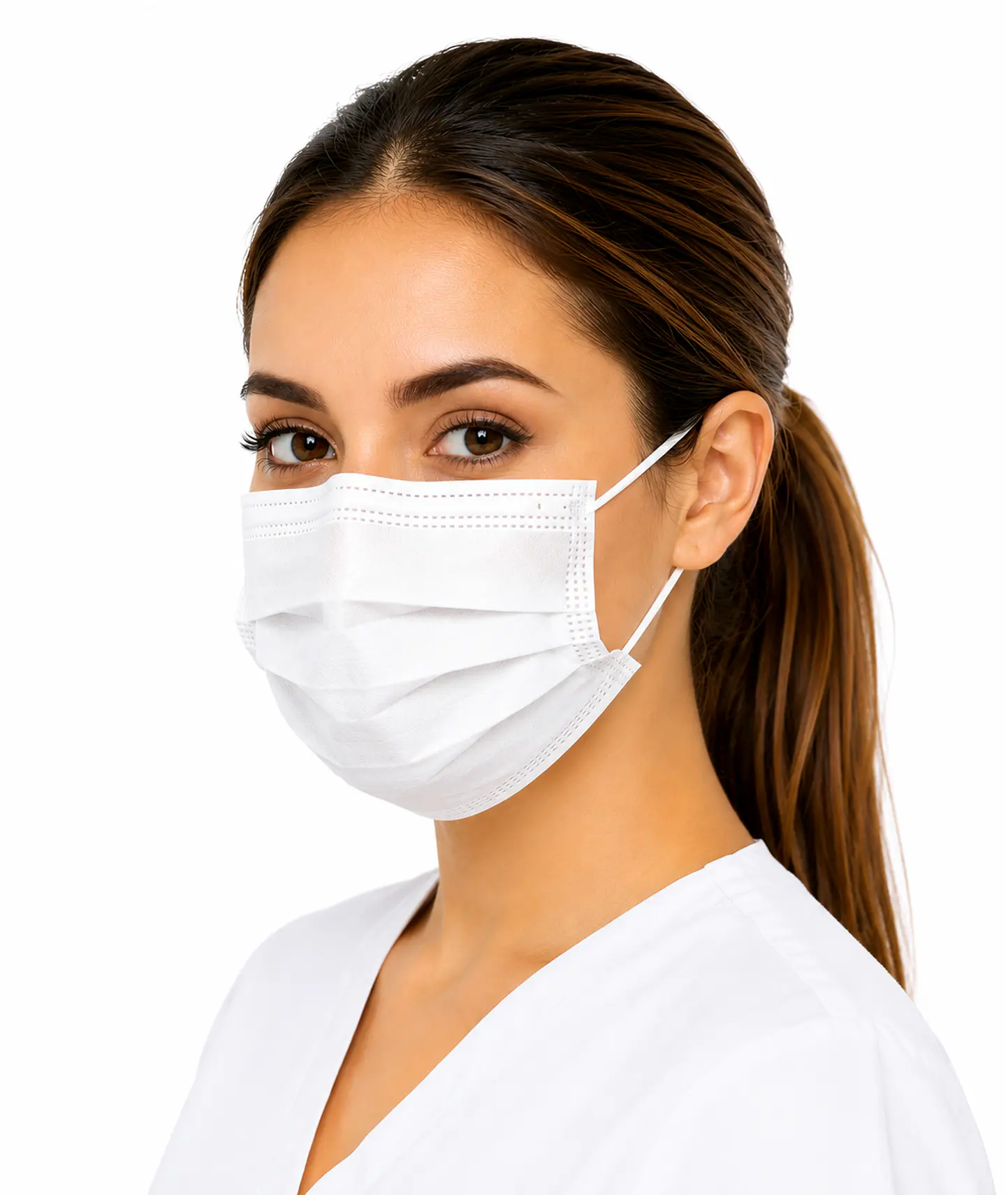 Mascarilla Desechable 3 Pliegues Color Blanco – Embalaje 2.000 Unidades (40 Cajas x 50 Unidades) 6