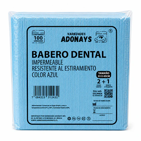 Campo Desechable Color Azul – Embalaje 500 Unidades (5 Paquetes x 100 Unidades)