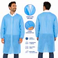 Cotona de Visita Desechable Color Azul con Velcro – Embalaje 100 Unidades - Miniatura 2