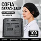 Cofia Desechable de Color Negro – Embalaje 1.000 Unidades (10 Paquetes x 100 Unidades) - Miniatura 1