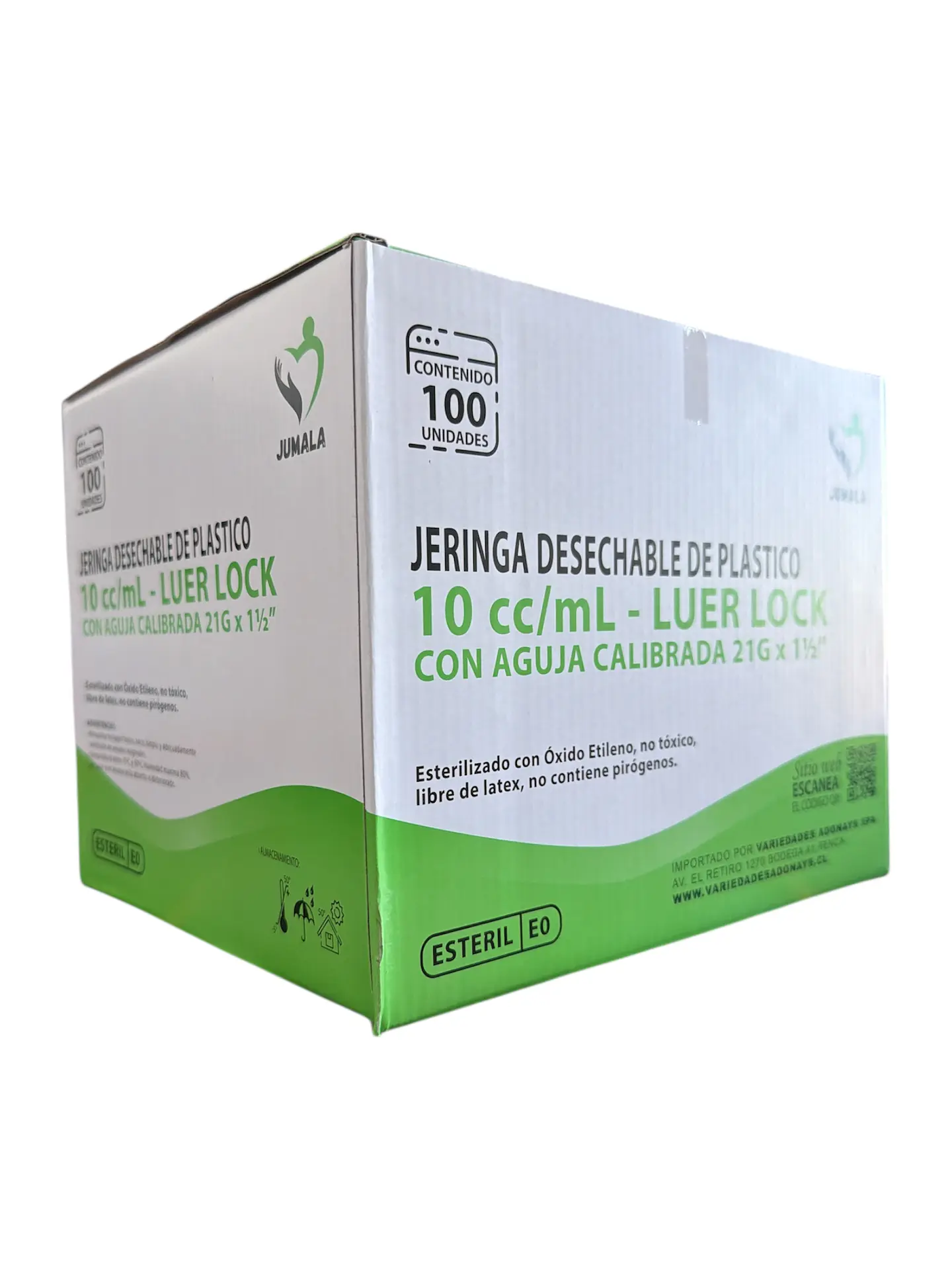 Jeringa 10ml Luer Lock con Aguja 21G x 1½