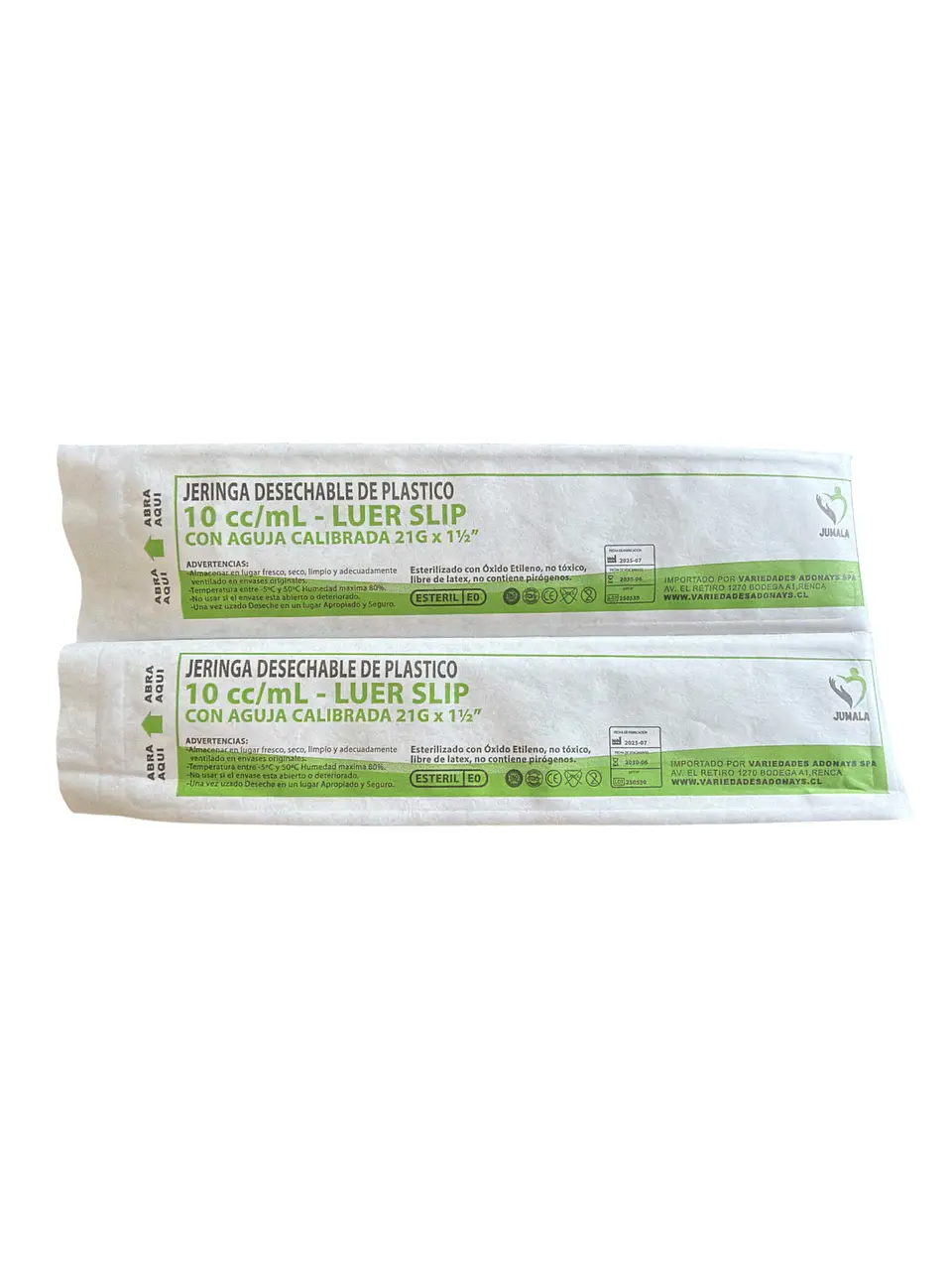 Jeringa 10ml Luer Slip con Aguja 21G x 1½