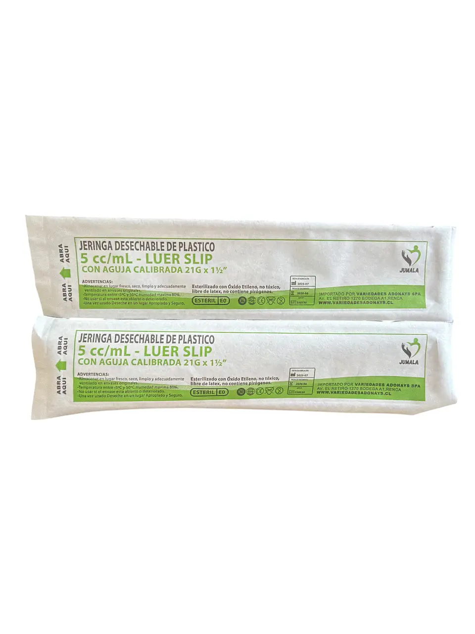 Jeringa 5ml Luer Slip con Aguja 21G x 1½