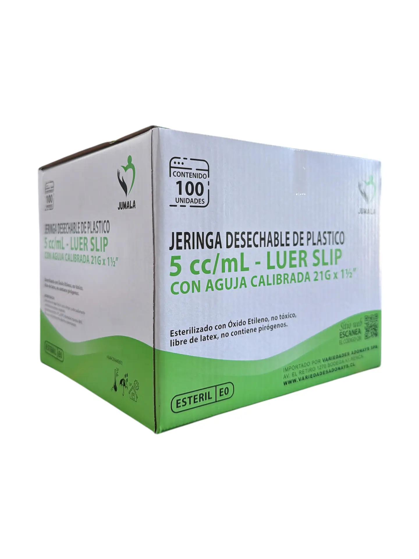 Jeringa 5ml Luer Slip con Aguja 21G x 1½