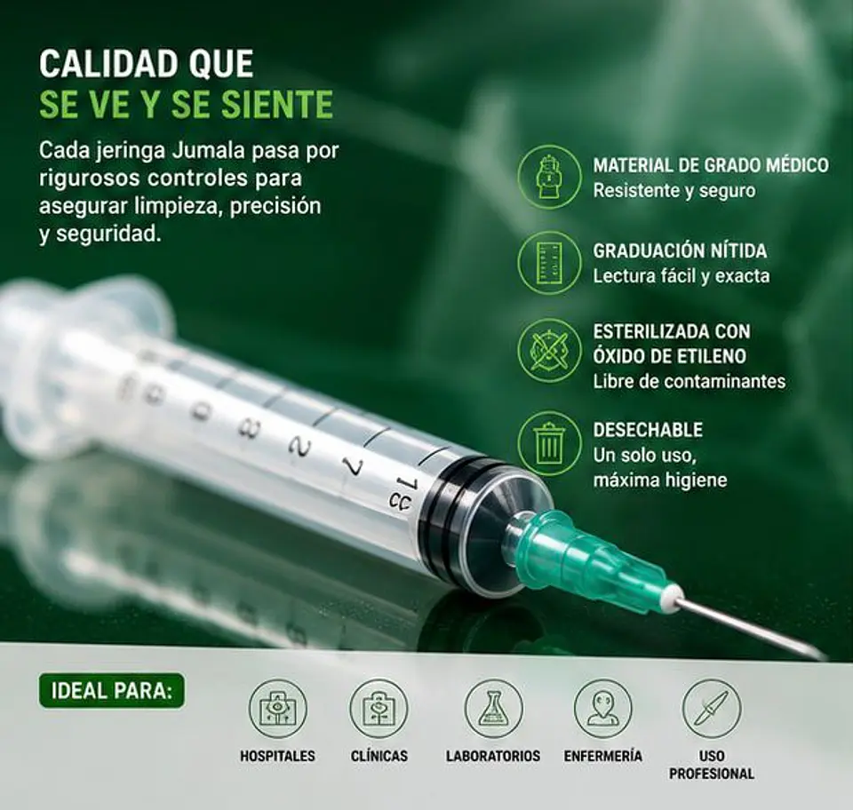 Jeringa 5ml Luer Lock con Aguja 21G x 1½