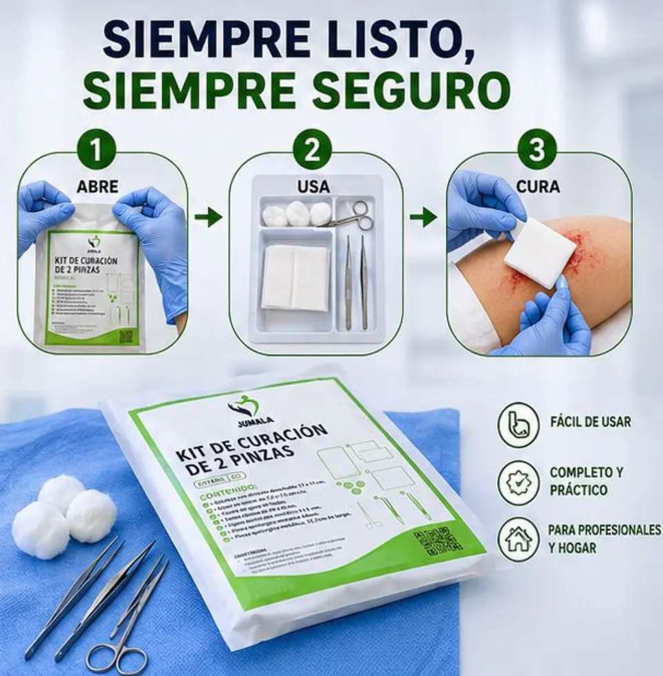 Kit de Curación de 2 Pinzas Jumala  – Embalaje 100 Kit  3