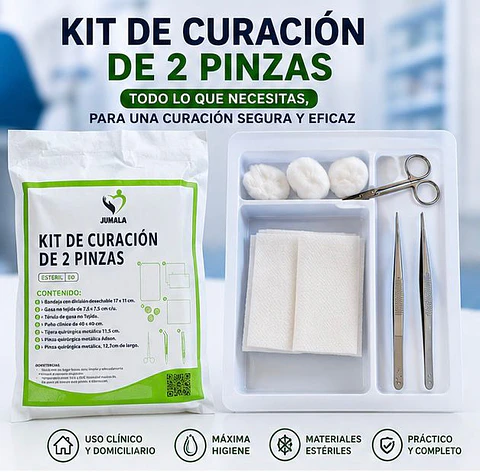 Kit de Curación de 2 Pinzas Jumala  – Embalaje 100 Kit 