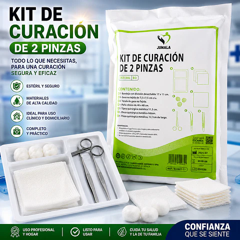 Kit de Curación de 2 Pinzas Jumala  – Embalaje 100 Kit 