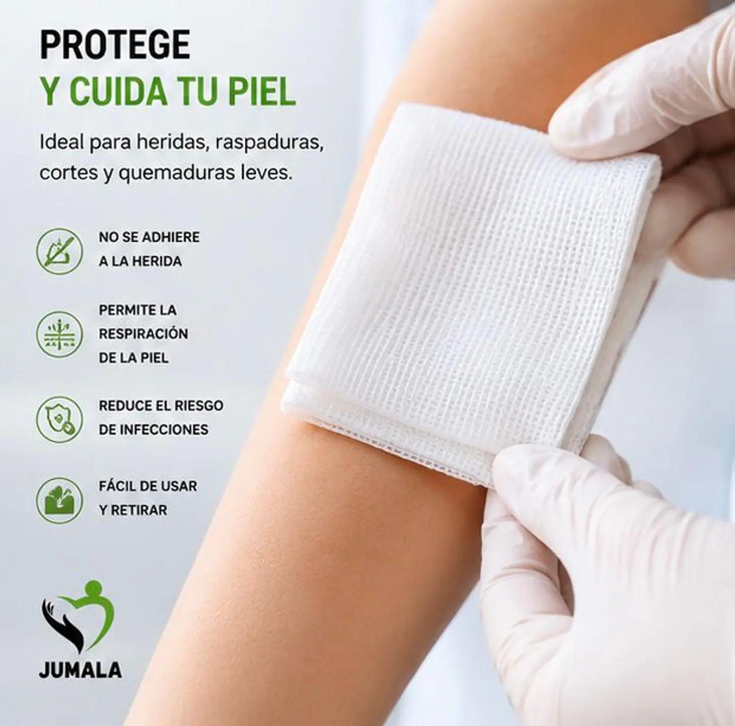 Apósito De Gasa Estéril 10x20 No Tejida Jumala – Embalaje 360 Unidades (36 Paquetes x 10 Sobres) 3