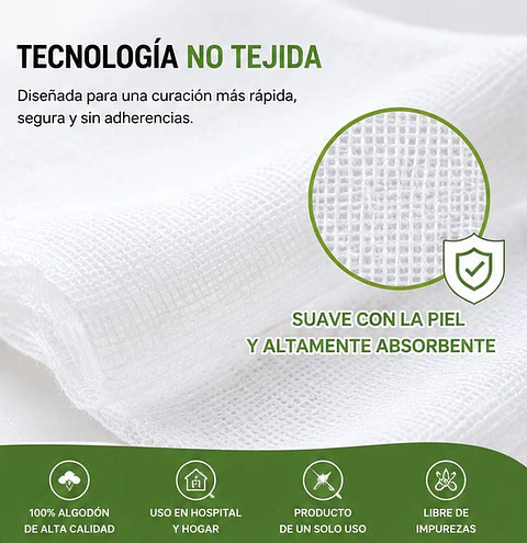 Apósito De Gasa Estéril 10x20 No Tejida Jumala – Embalaje 360 Unidades (36 Paquetes x 10 Sobres)