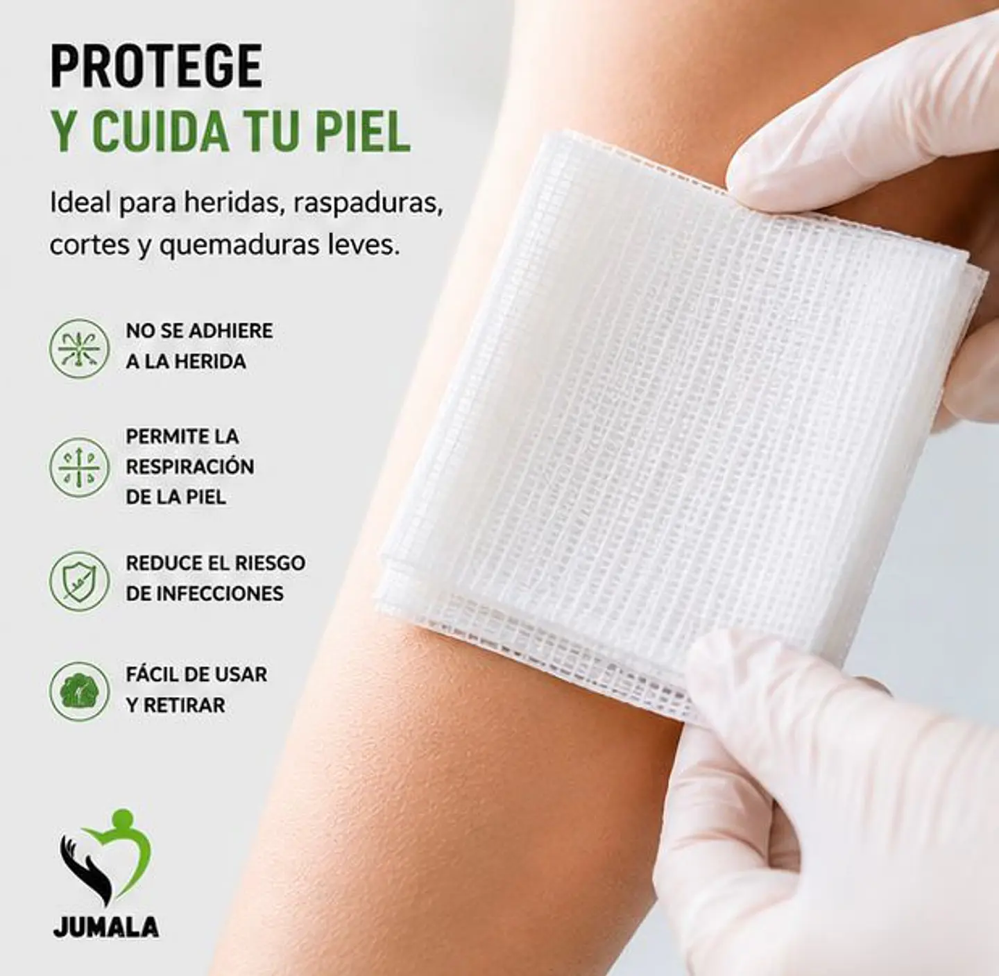 Apósito De Gasa Estéril 20x25 No Tejida Jumala – Embalaje 160 Unidades (16 Paquetes x 10 Sobres) 3