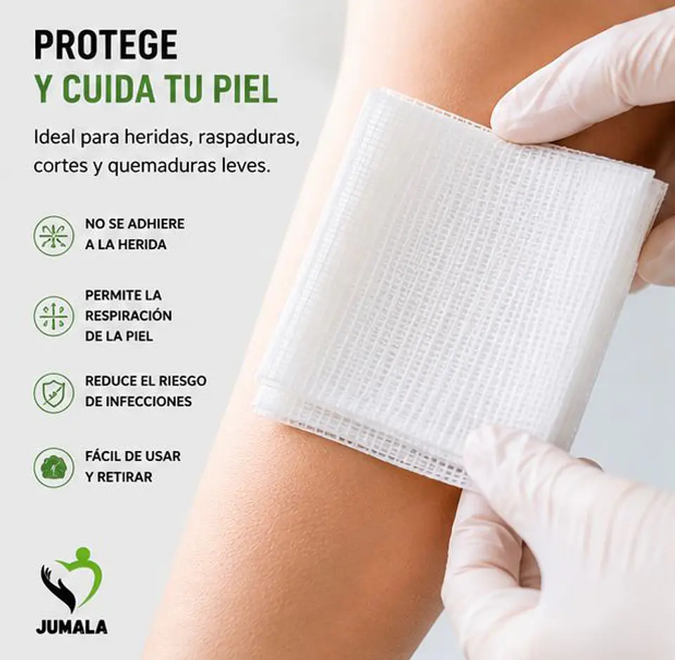 Apósito De Gasa Estéril 20x25 No Tejida Jumala – Embalaje 160 Unidades (16 Paquetes x 10 Sobres) 3