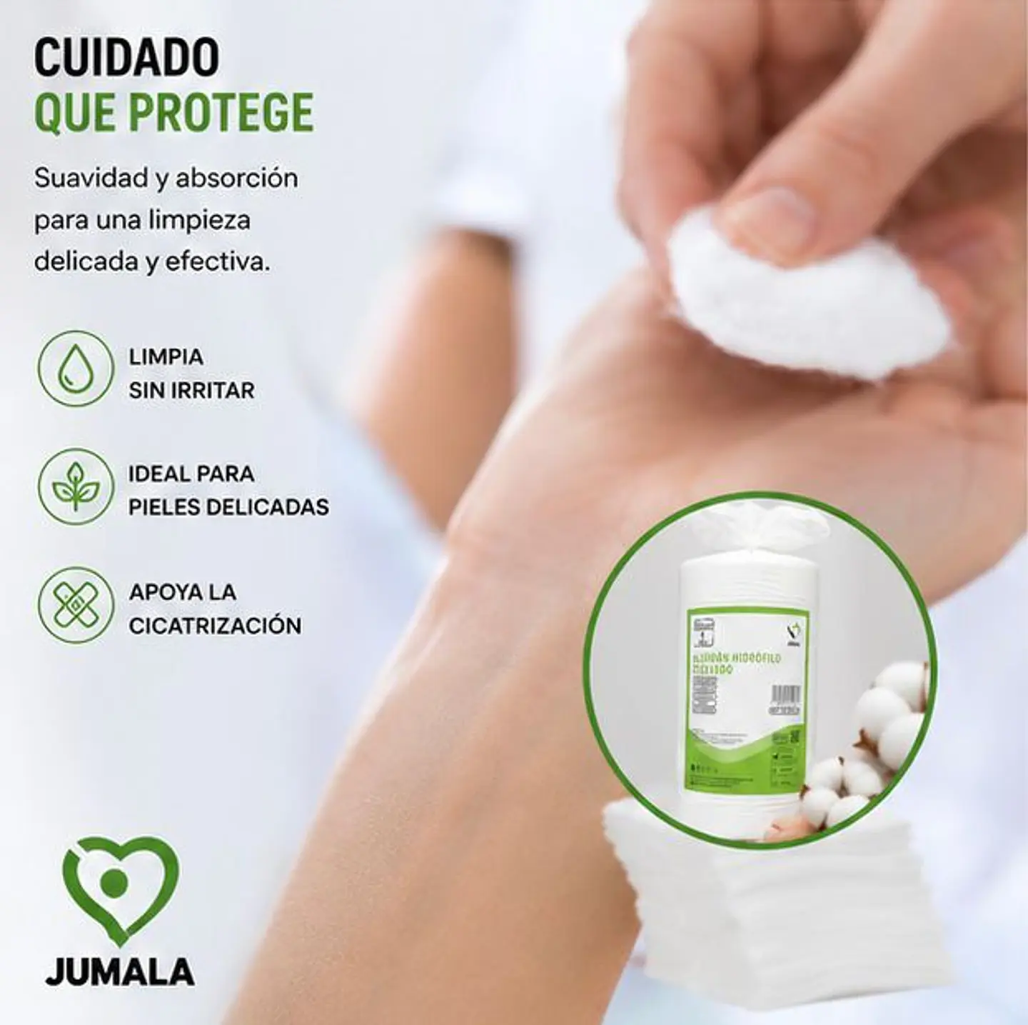 Algodón Hidrófilo 1kg Prensado Jumala – Embalaje 20 Unidades  3