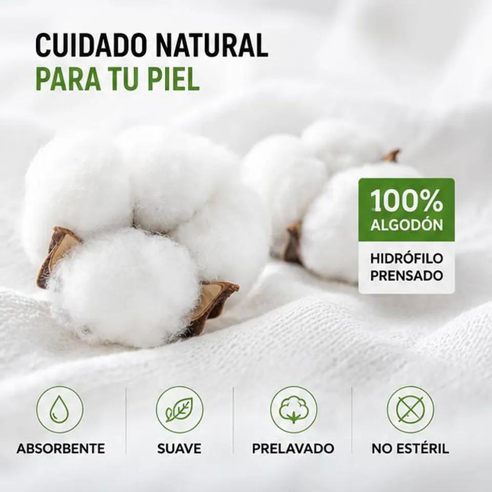 Algodón Hidrófilo Prensado 100grs Jumala – Embalaje 150 Unidades 3