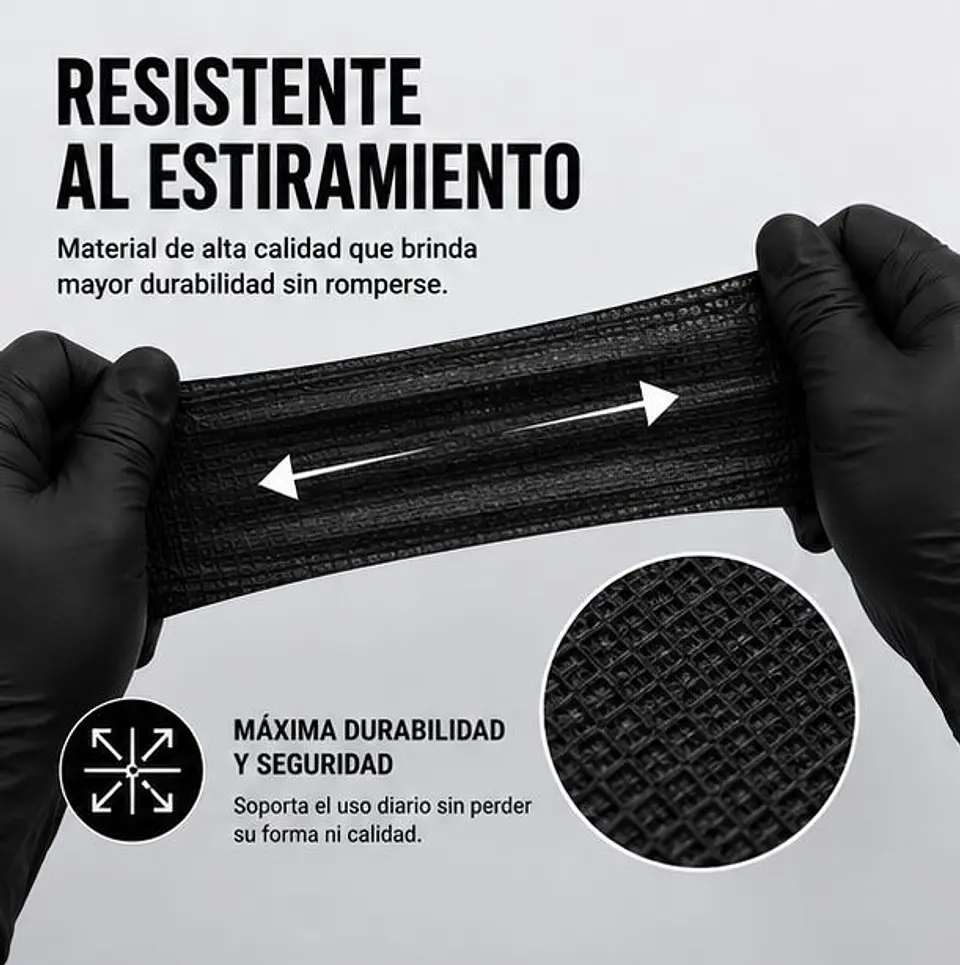 Campo Desechable Color Negro – Embalaje 500 Unidades (5 Paquetes x 100 Unidades) 4