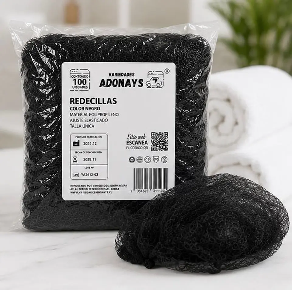 Redecilla Desechable Negra de Polipropileno – Embalaje Mayorista 1.000 Unidades (10 Paquetes x 100 Unidades) 5