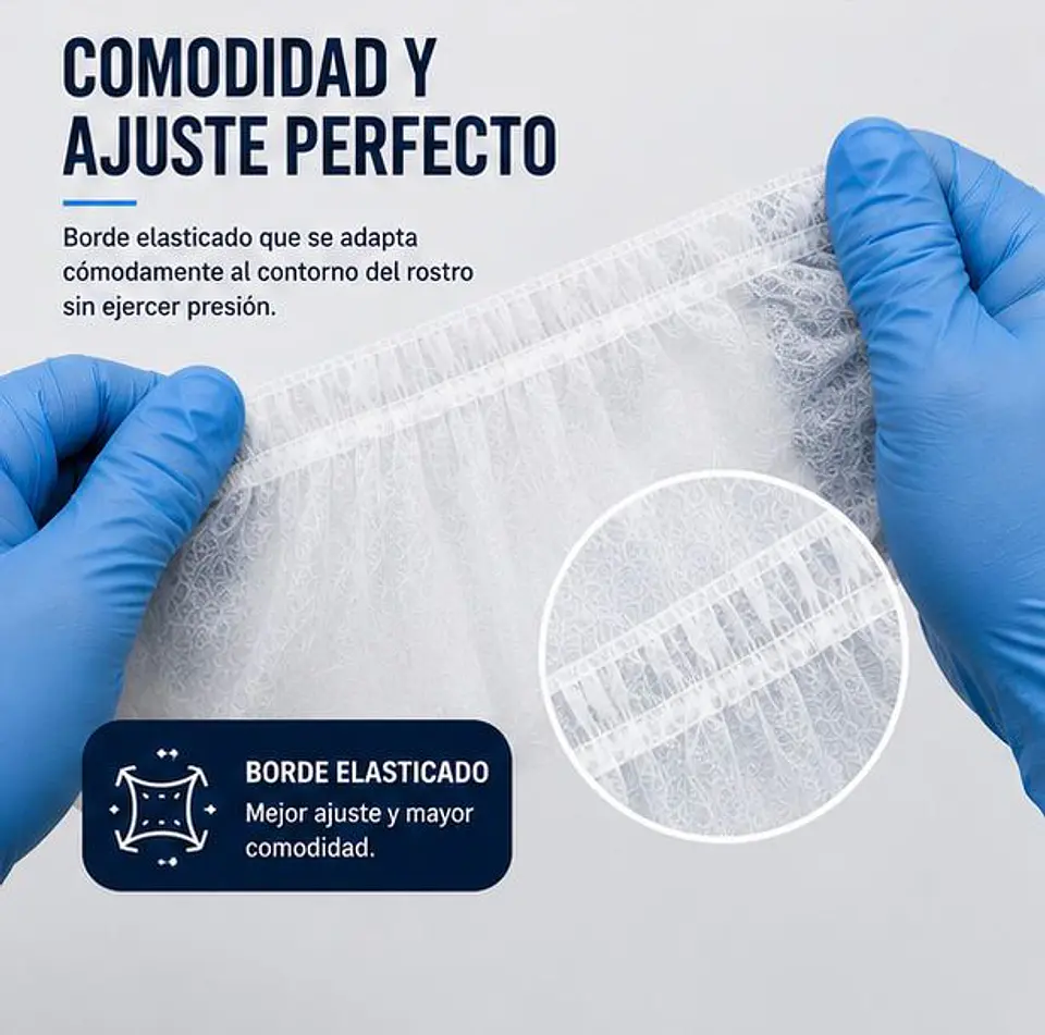 Esclavina Balaclava Desechable Color Blanca – Embalaje 1.000 Unidades (10 Paquetes x 100 Unidades) 4