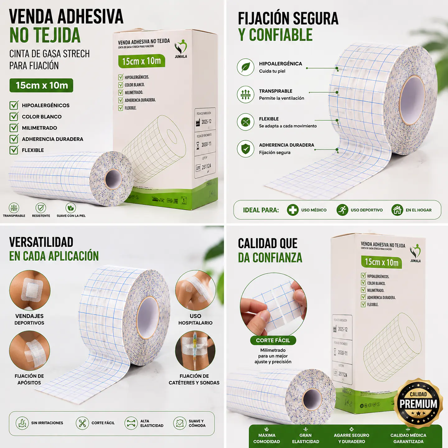 Venda Adhesiva Stretch 15cm X 10m Jumala – Embalaje 60 Unidades  5