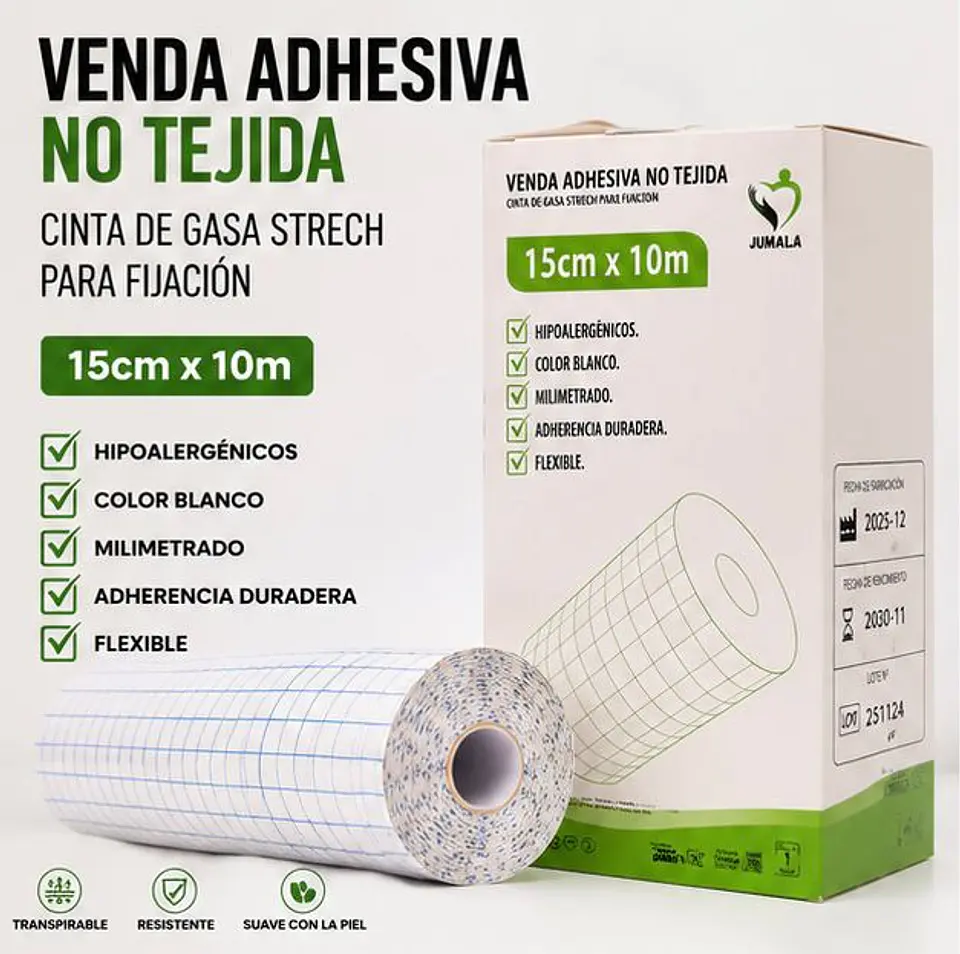 Venda Adhesiva Stretch 15cm X 10m Jumala – Embalaje 60 Unidades  1
