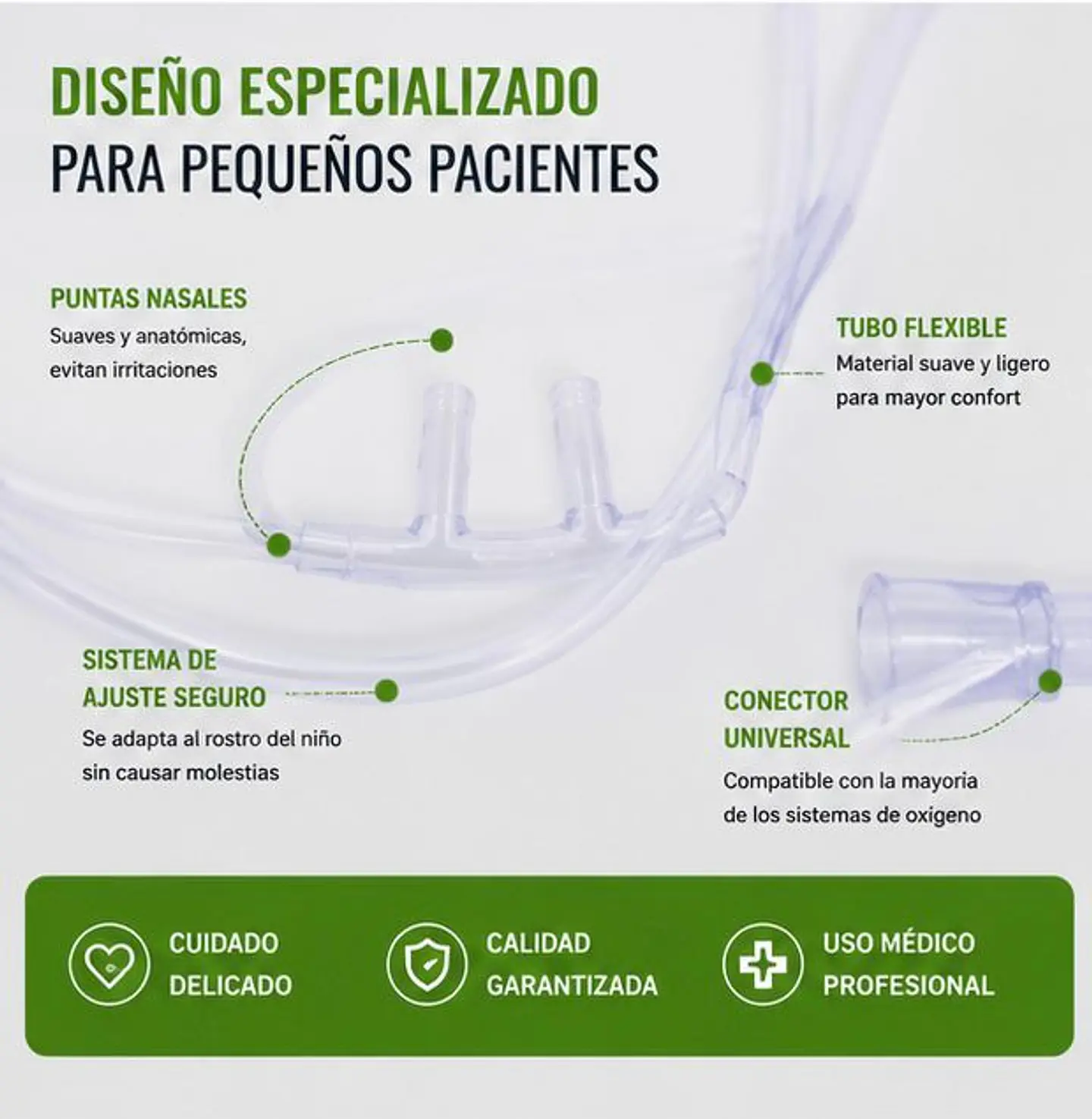 Cánula Nasal (Naricera) Pediátrica con Tubo de 2,10 Metros Jumala – Embalaje 100 Unidades 3