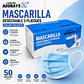 Mascarilla Desechable 3 Pliegues Color Azul – Embalaje 2.000 Unidades (40 Cajas x 50 Unidades) - Miniatura 1
