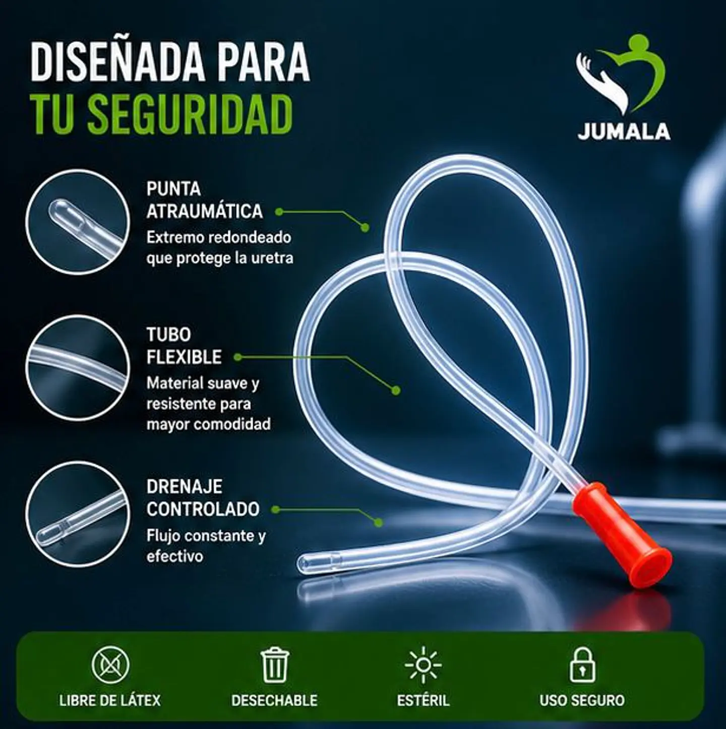 Sonda Nelaton Estéril 16 FR Jumala – Embalaje 600 Unidades (6 Cajas x 100 Unidades) 2