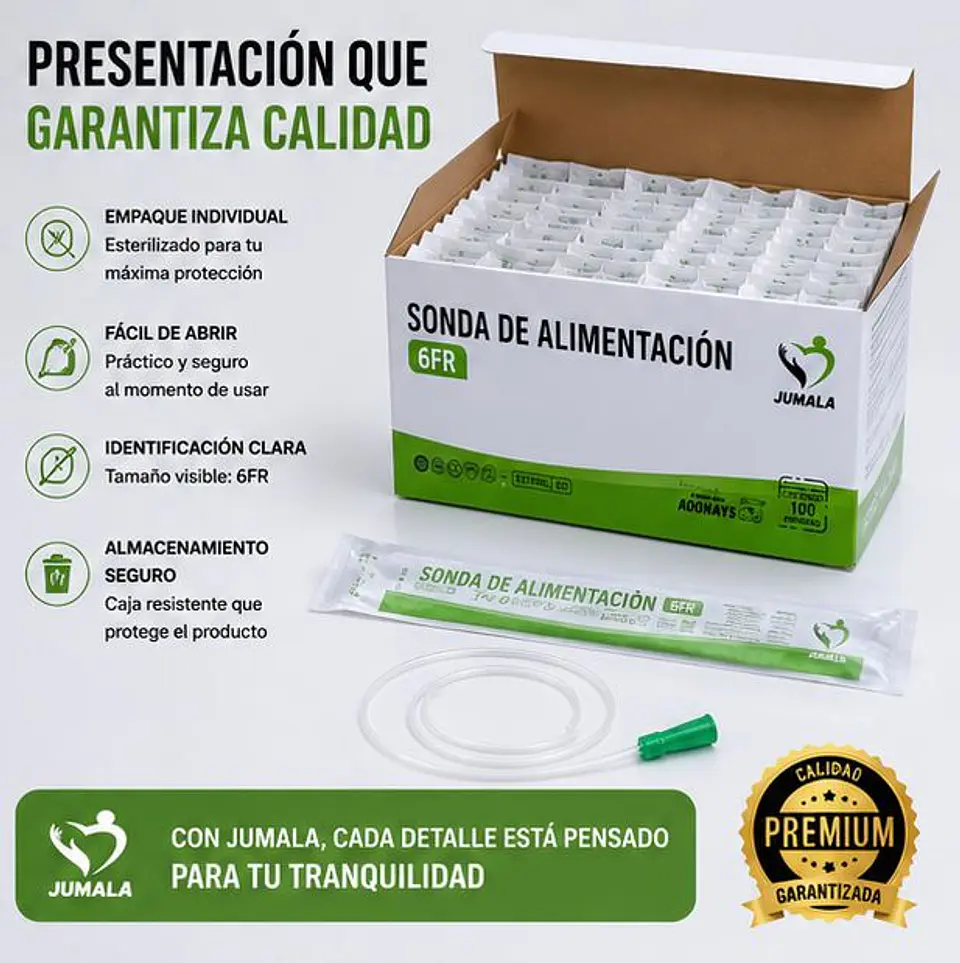 Sonda de Alimentación Estéril 6 FR Jumala – Embalaje 600 Unidades (6 Cajas x 100 Unidades) 4